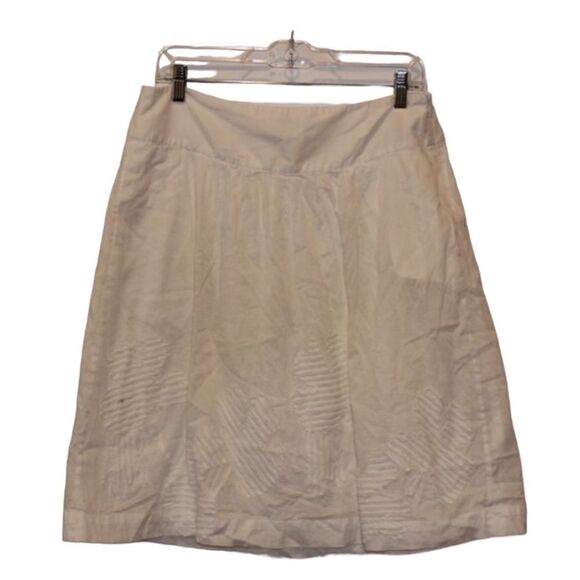 Theory White Zipper A-Line Mini Skirt Women Size 12 - Picture 1 of 9